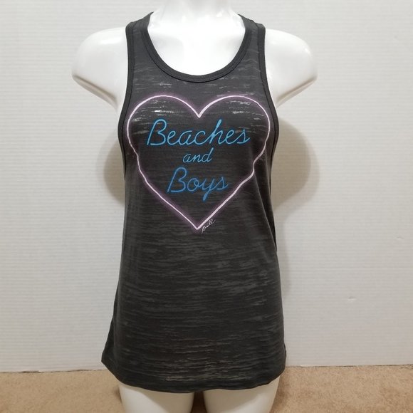 O'Neill top Small NWT Beaches & Boys neon sign heart graphic slogan burnout - Picture 1 of 11